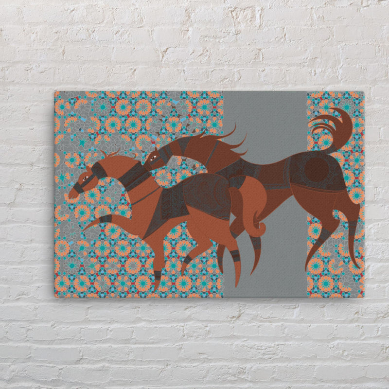 Dancing horses Canvas