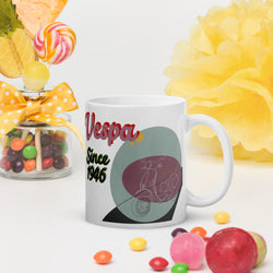 Vespa White glossy mug