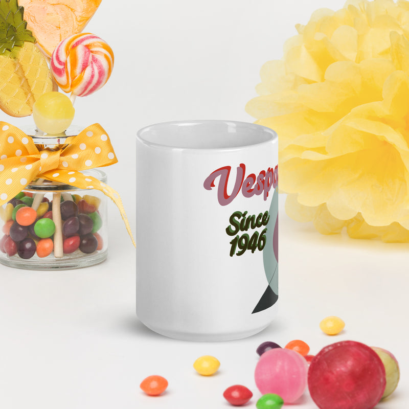 Vespa White glossy mug