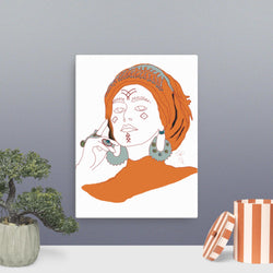 Amazigh women in orange Canvas