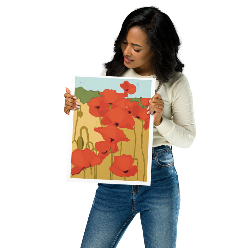 Poppy garden Poster