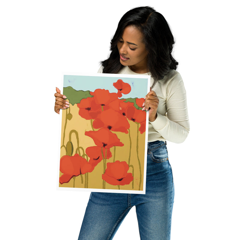 Poppy garden Poster