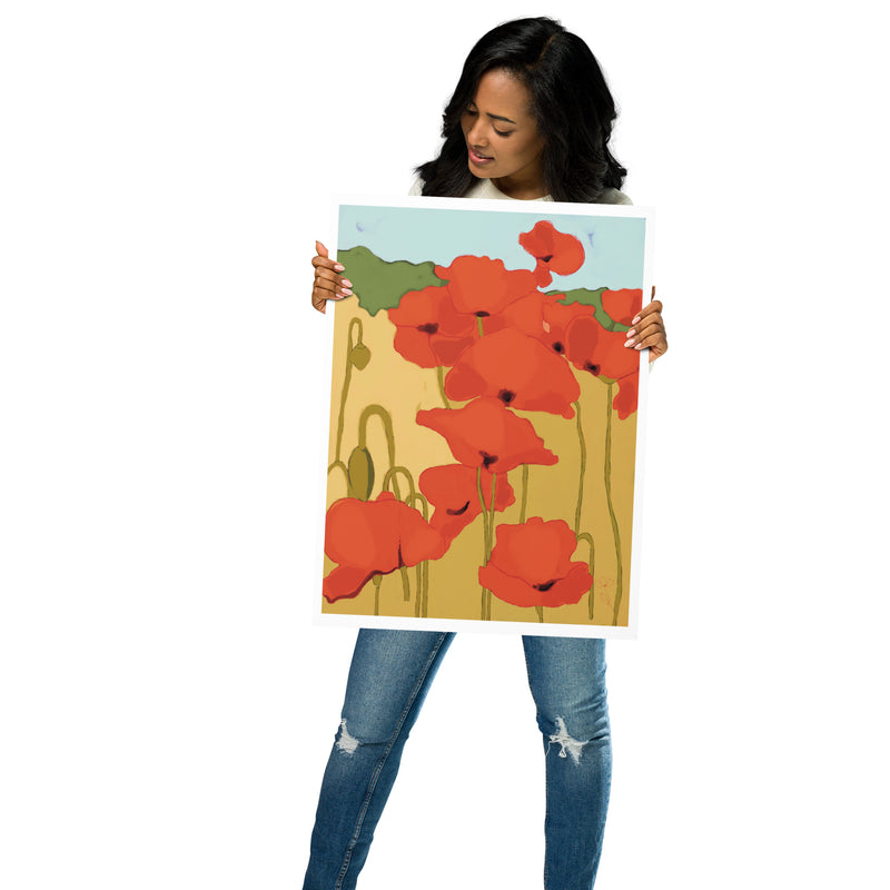 Poppy garden Poster